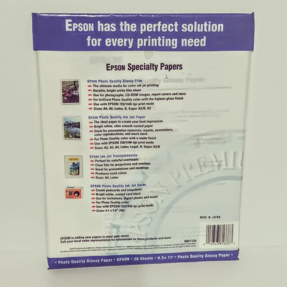 EPSON Glossy Paper Letter InkJet Printers 8.5